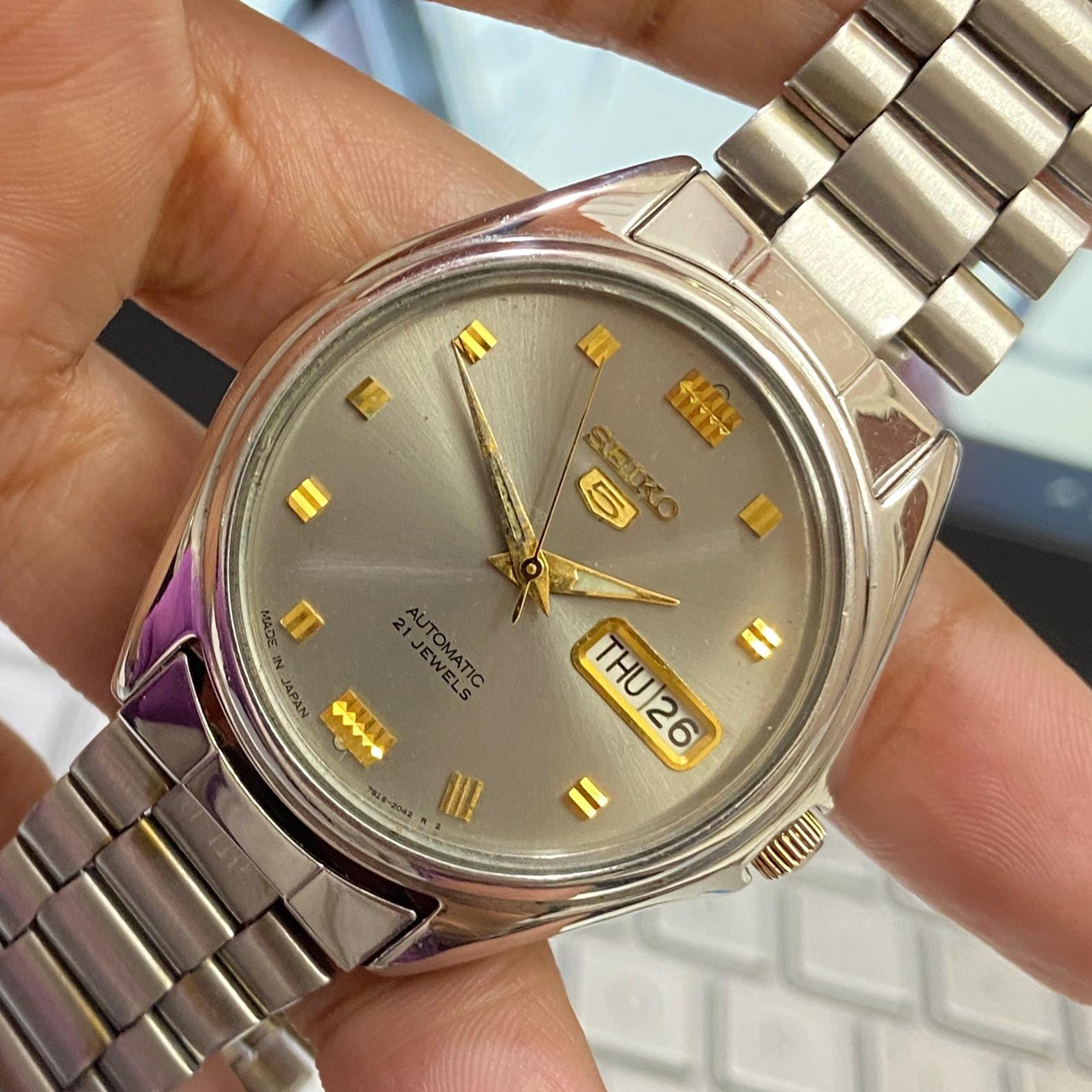 Vintage 1999 Seiko 5 Automatic 7S26-0070 Day-date Japanese Men's