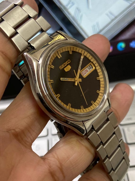 Vintage 1981 Seiko 5 Automatic 6309-6020 Day-date Japanese