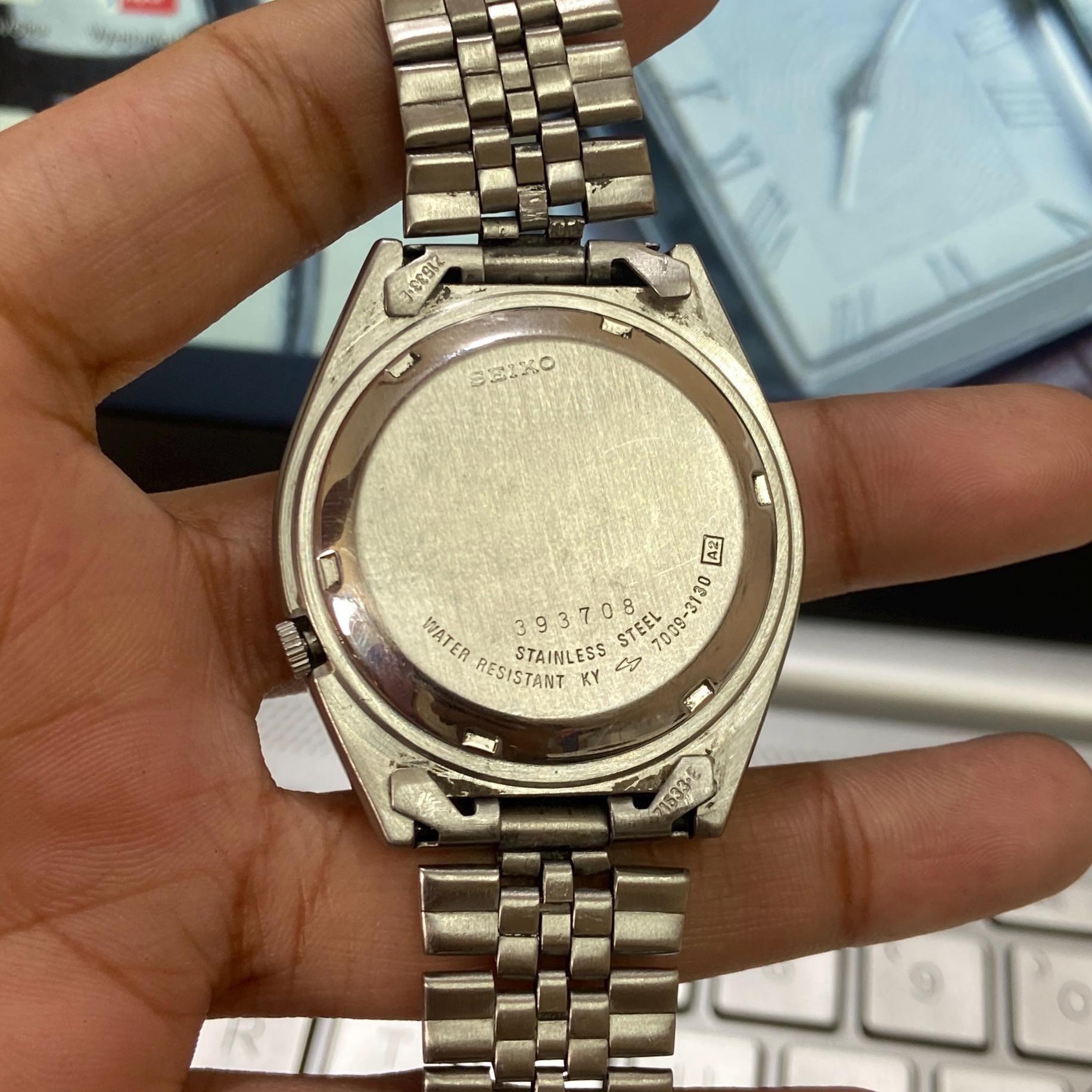 Vintage 1993 Seiko 5 Automatic 7009-3130 Day-date Japanese Men's