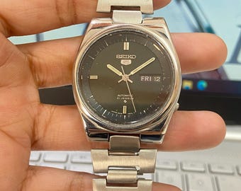 Vintage 1978 Seiko 5 Automatic 6319-601A Day-Date Japanese Men's Wrist Watch