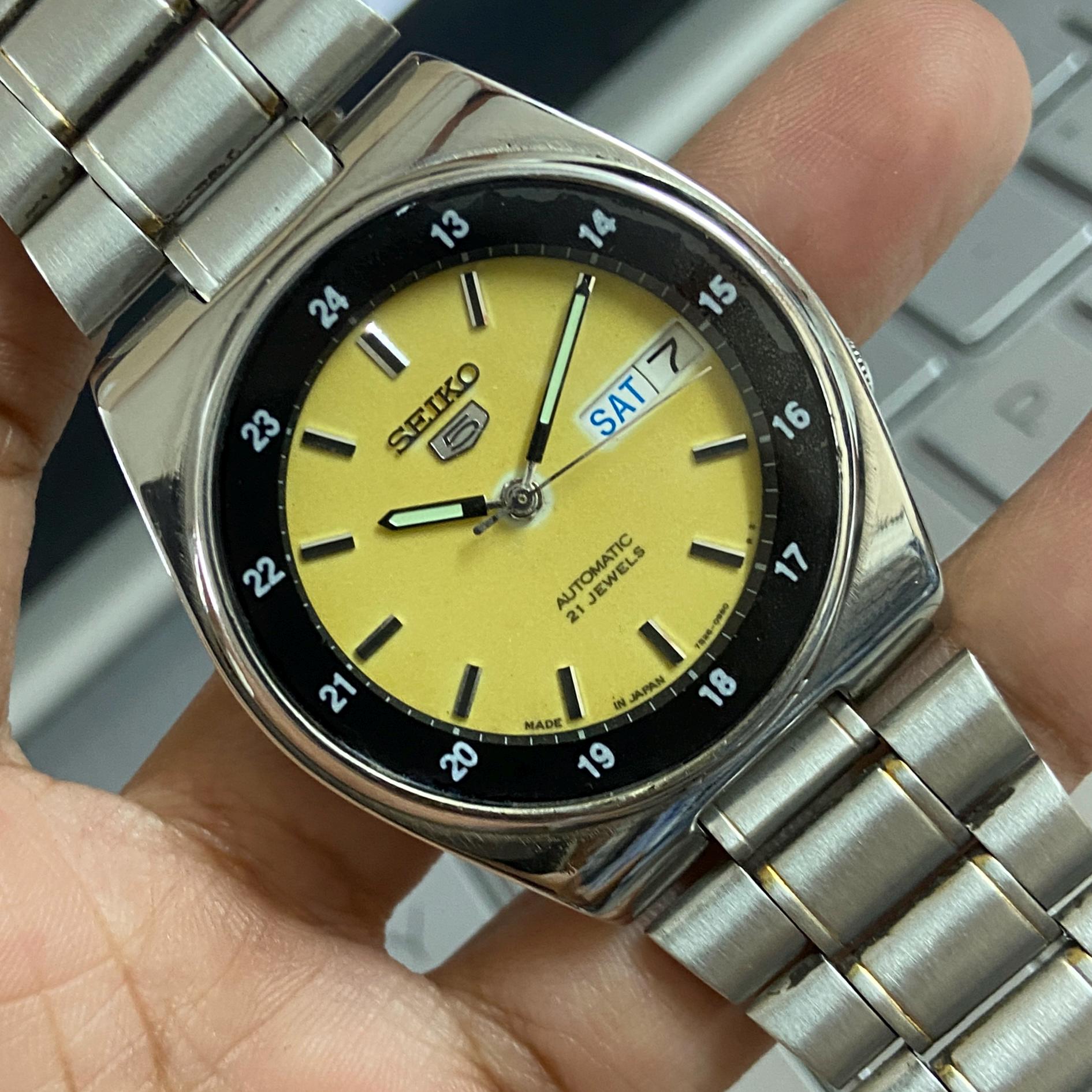 世界の Seiko 1997 Vintage 5 Japanese Day-date 7S26-3160 Automatic 時計
