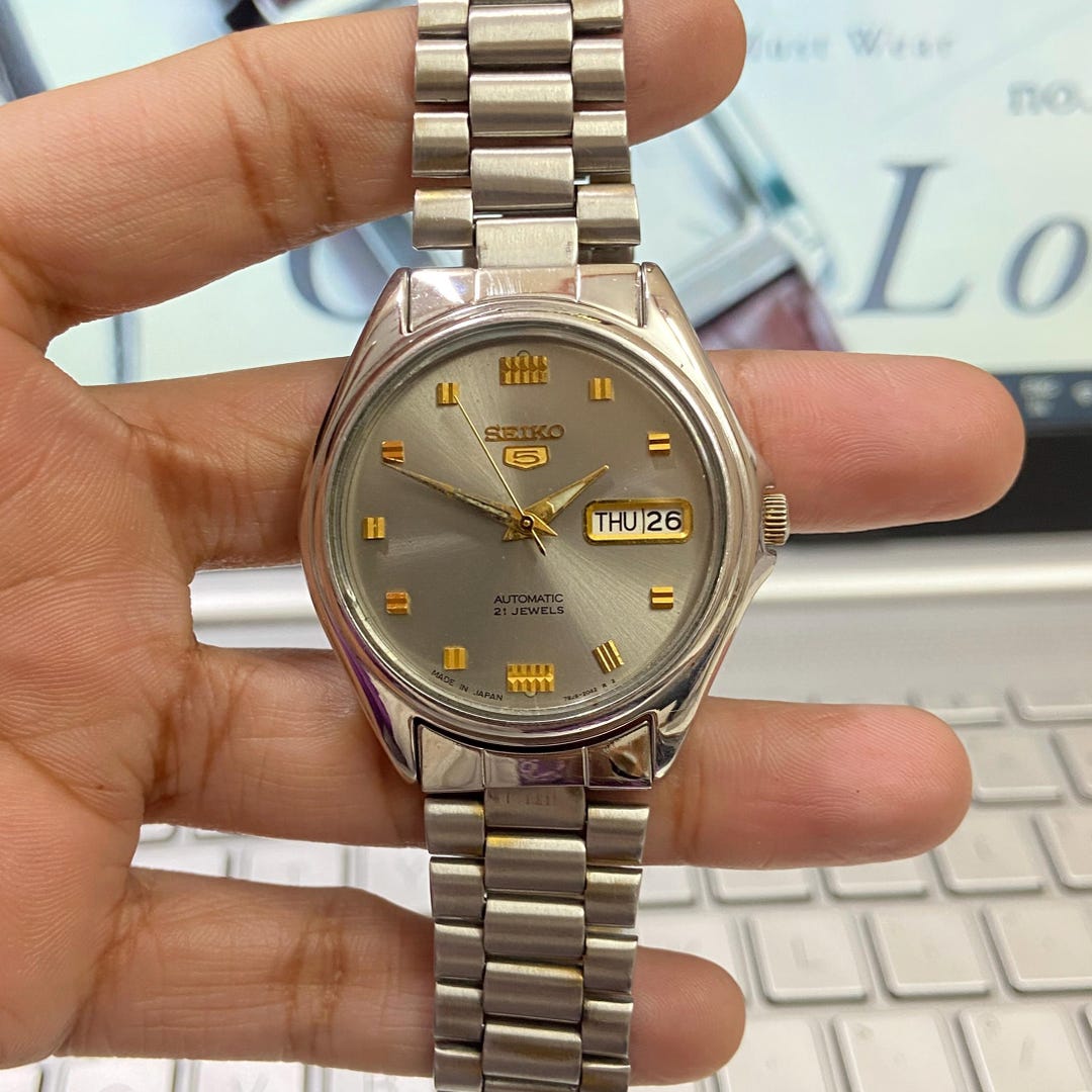 Vintage 1999 Seiko 5 Automatic 7S26-0070 Day-date Japanese Men's
