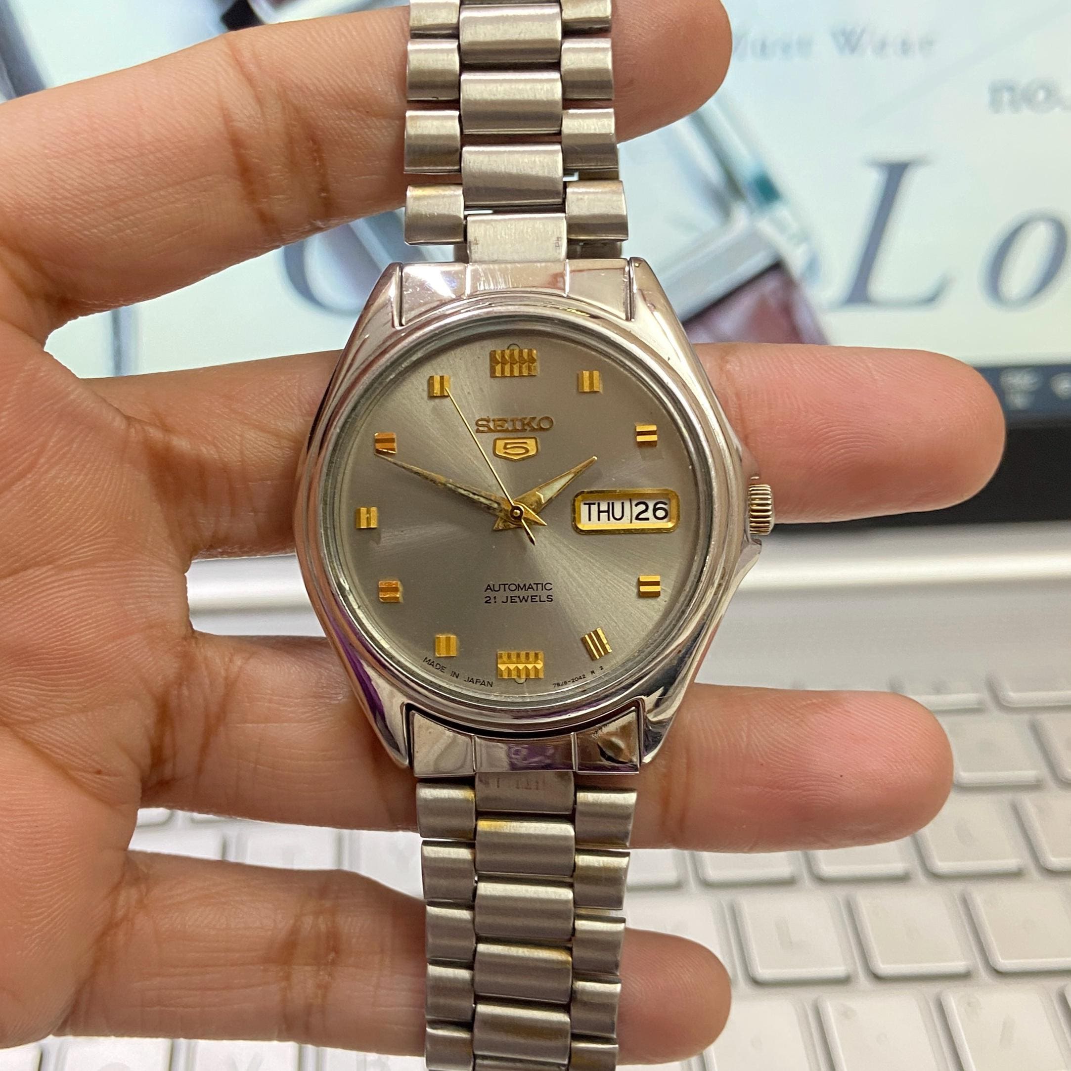 Vintage 1999 Seiko 5 Automatic 7S26-0070 Day-date Japanese Men's