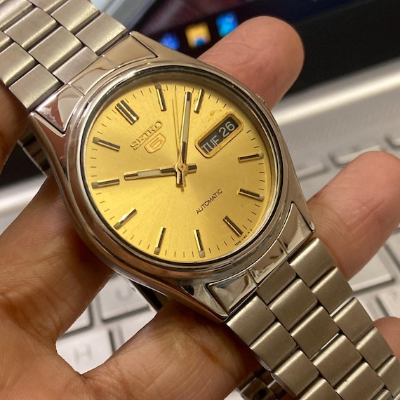 Vintage 1997 Seiko 5 Automatic 7S26-3170 Day-date Japanese Men's