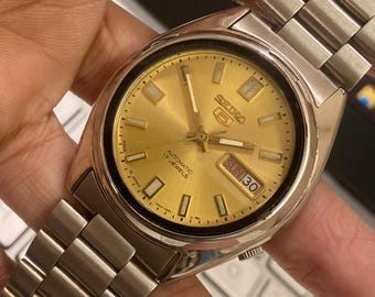 Vintage 1994 Seiko 5 Automatic 7009-3101 Day-date Japanese Men's