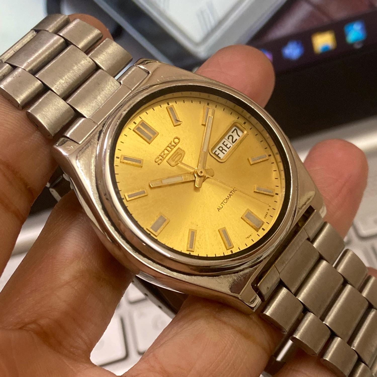 Vintage 1997 Seiko 5 Automatic 7S26-3160 Day-date Japanese Men's