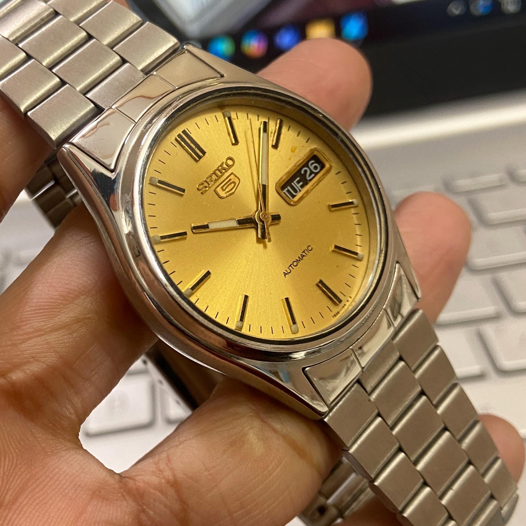 Vintage 1997 Seiko 5 Automatic 7S26-3170 Day-date Japanese Men's