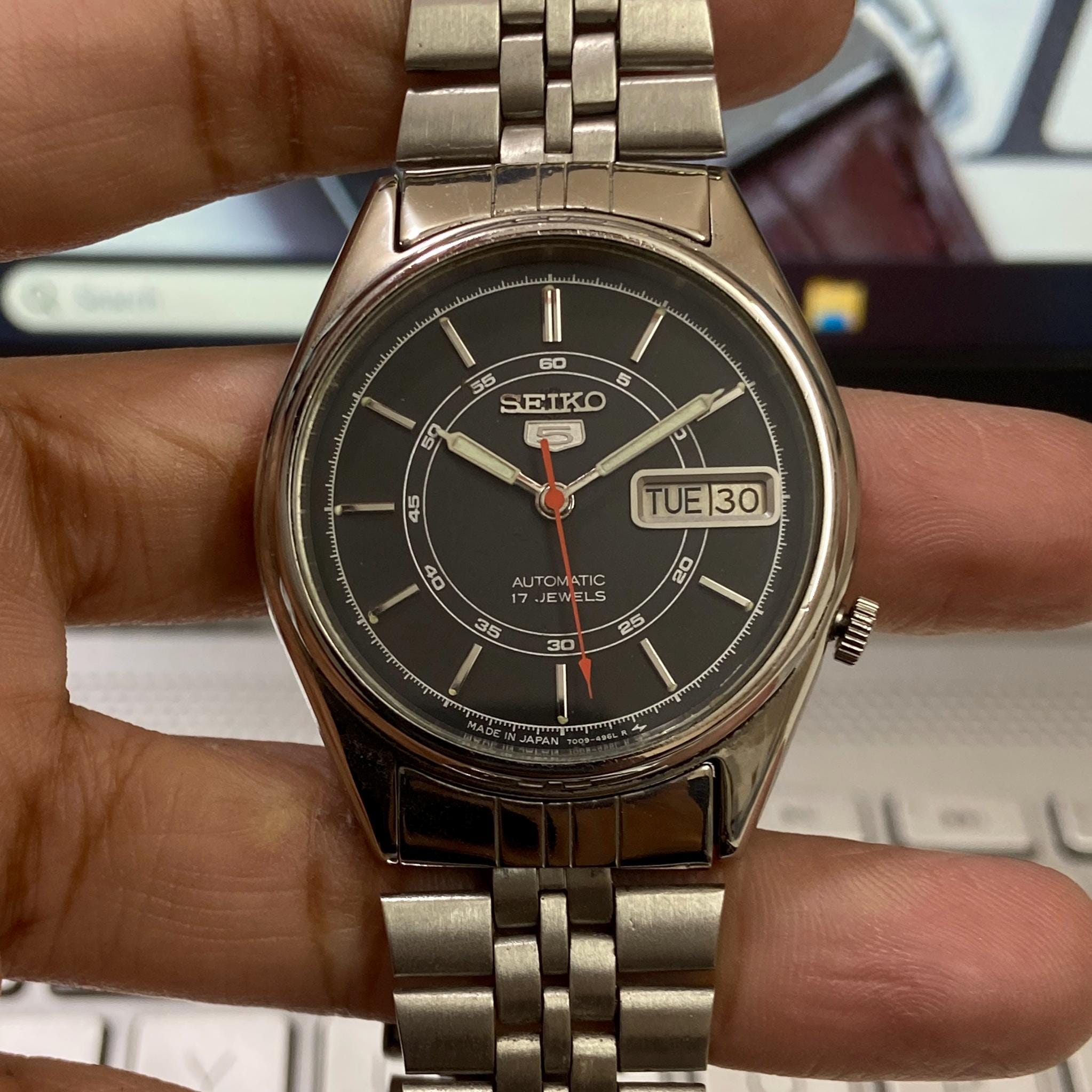 SEIKO 5 腕時計　ビンテージ Vintage 1987 Seiko 5 Automatic 7009-5821 Day-date Japanese Men's
