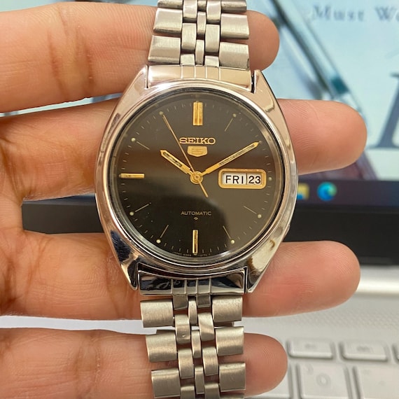 Vintage 1980 Seiko 5 Automatic 6309-610A Day-date Japanese Men's