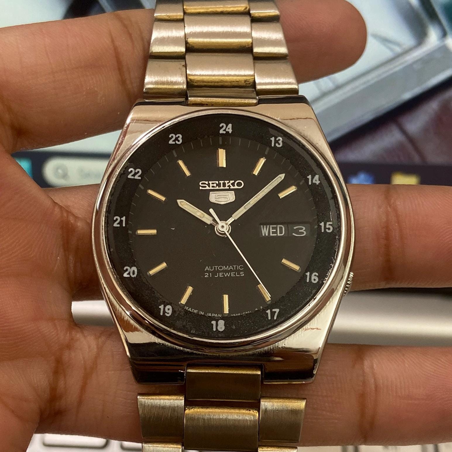 Vintage 1999 Seiko 5 Automatic 7S26-3160 Day-date Japanese