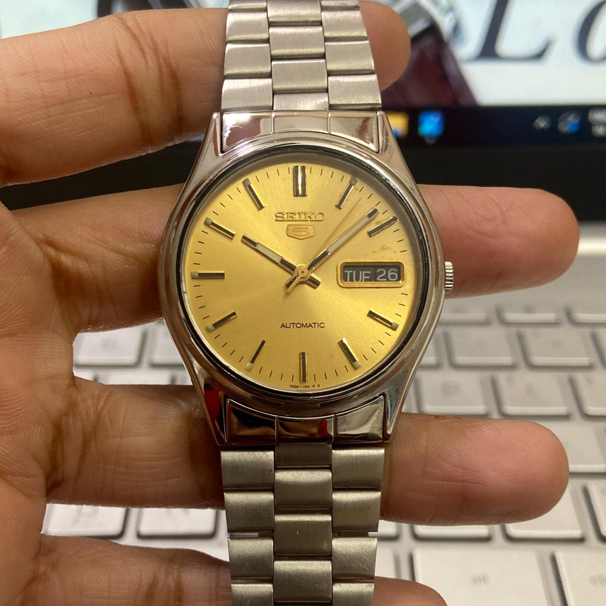 Vintage 1997 Seiko 5 Automatic 7S26-3170 Day-date Japanese Men's