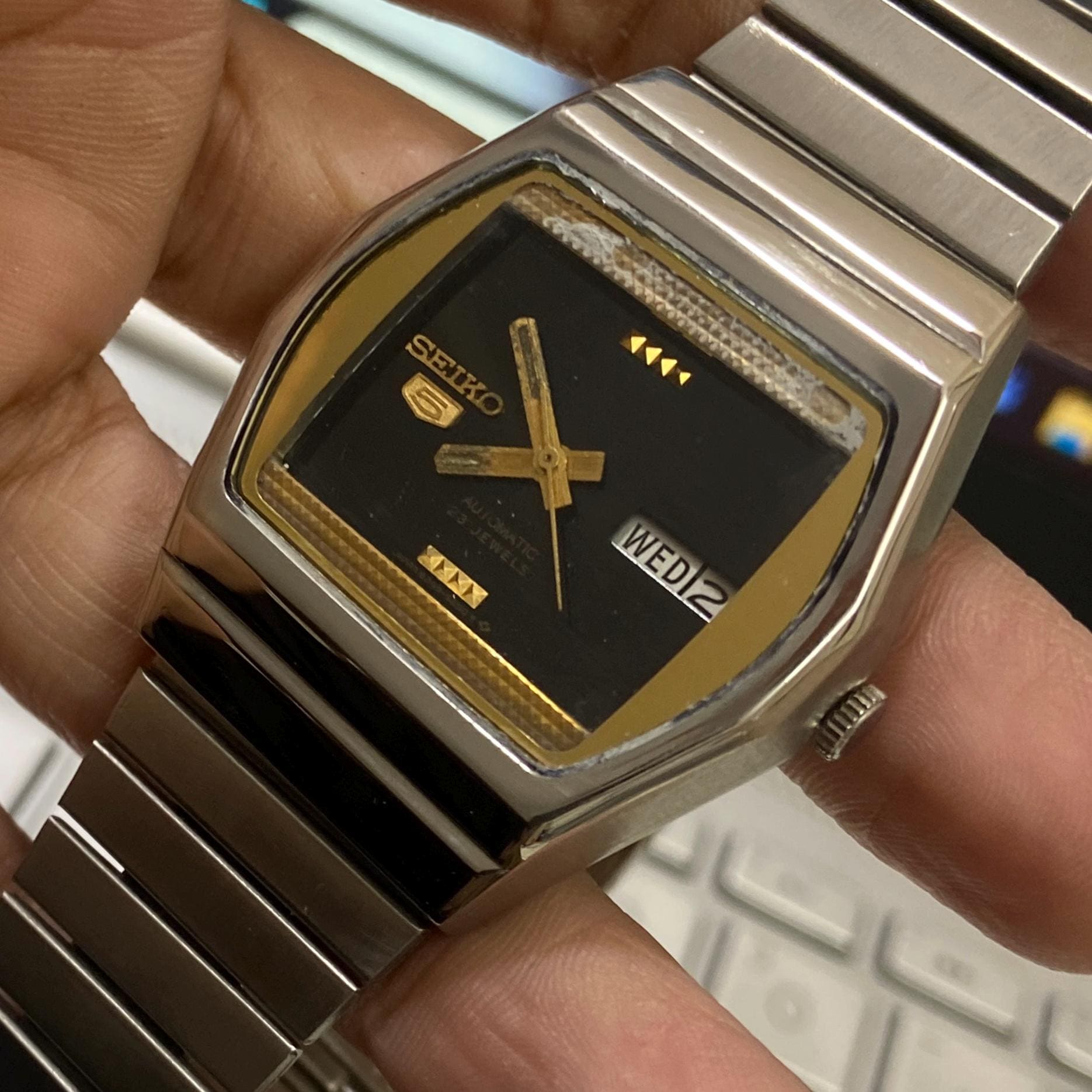 Vintage 1992 Seiko 5 Automatic 6349-5020 Day-date Japanese