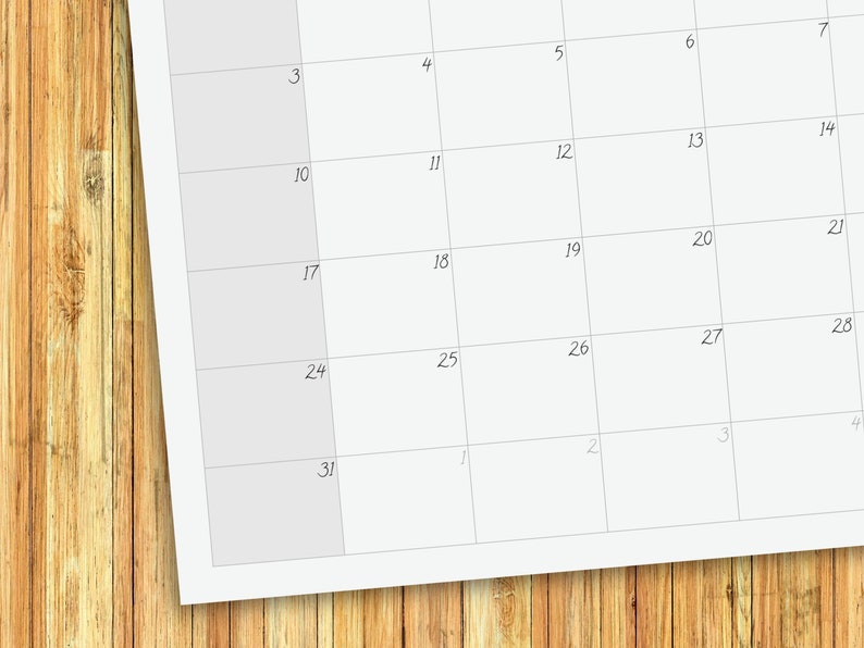 March 2024 Minimalist Calendar Printable / Digital 3 Sizes Etsy