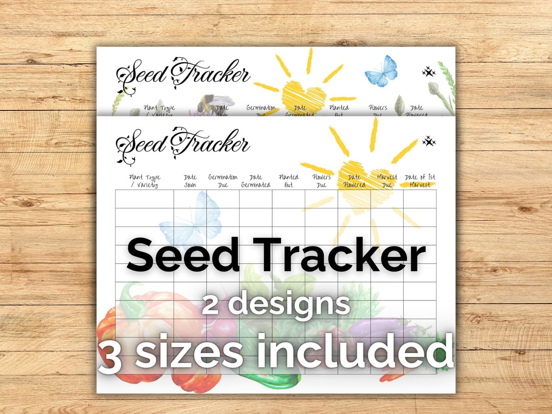 Seed Tracker / Gardening Planner – Printable / Digital, 3 Sizes ...