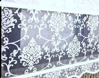 Patterned Fabric Double Mechanism Tulle and Roller Blinds Curtain, Ecru Color, Light filtering, Glitter Curtain MT1018SB