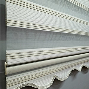 Glitter Fabric Plated Zebra Roller Blinds Curtain For All Room, Light filtering, MZ281 - See Personalization