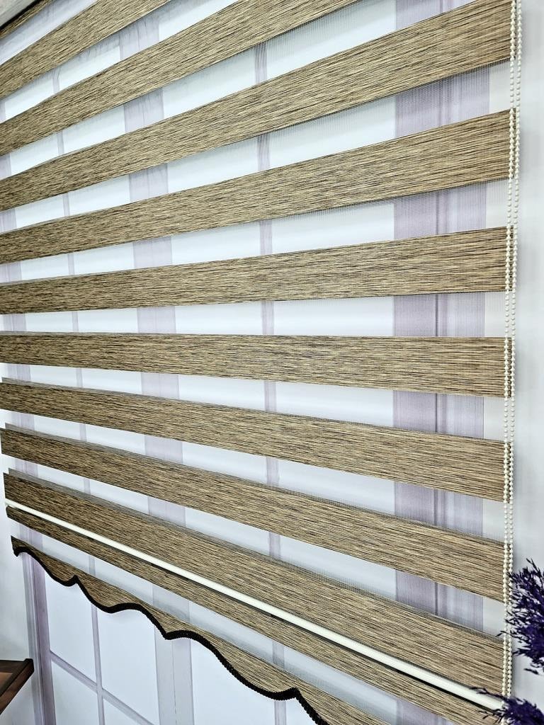 Bamboo Fabric Color options Fabric Zebra Roller Blinds Curtain For All Room,