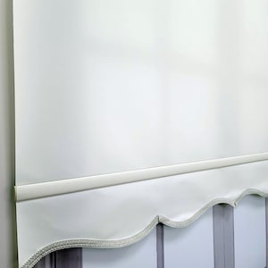 Straight Solid Color Fabric Roller Blinds Curtain For All Room, Color Options, Light filtering - See Personalization