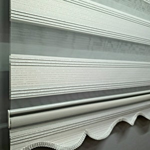 Glitter Fabric Plated Zebra Roller Blinds Curtain For All Room, Light filtering, MZ280 - See Personalization