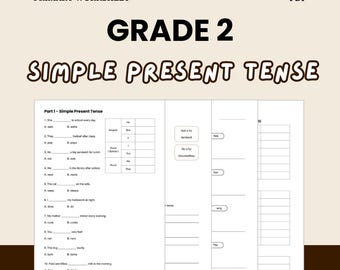 English Grammar Worksheets: Simple Present Tense Digital Download
