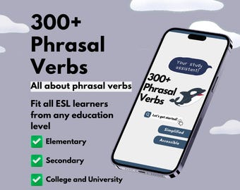 English Phrasal Verbs Infographic Notes (Digital Download)