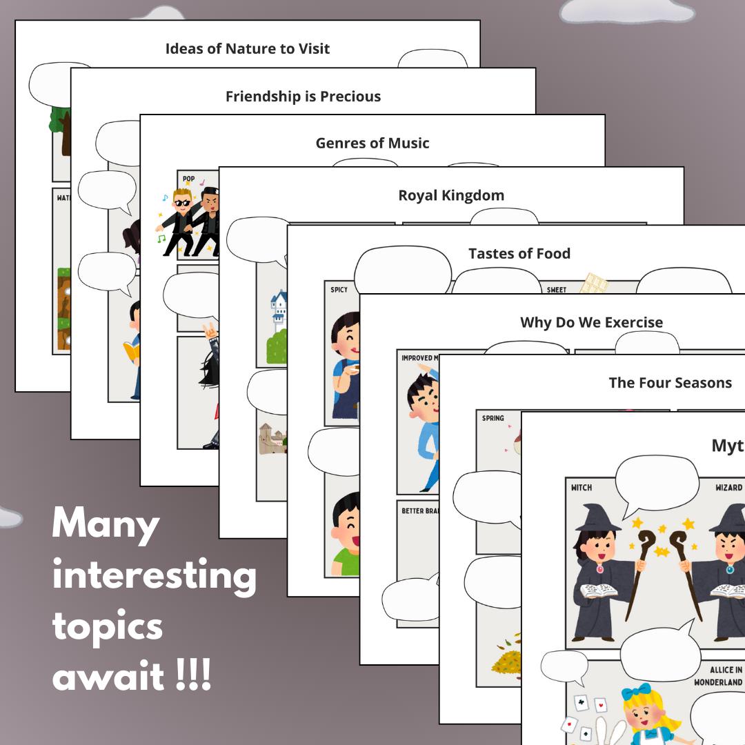 Writing Exercise Cartoon English Writing Worksheets: Freewriting Comic Printable (digital ...