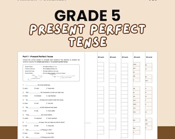 Grade 5 Present Tense Worksheets: English Grammar Practice (PDF)
