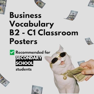 Digital Printable English Vocabulary ESL Essential Business English Classroom Posters for IGCSE Elementary and Secondary Students