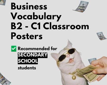 Business English Vocabulary Posters: ESL Classroom Decor (Digital Download)