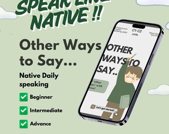 English Speaking Infographics of “Other Ways to Say” (Digital Download)