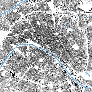 Mapa vectorial de París A0
