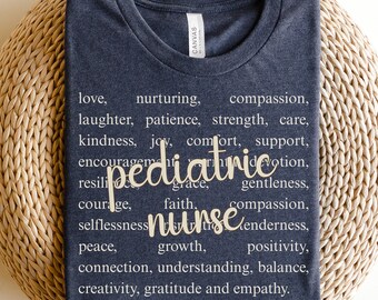 Pediatric Nurse Shirt, Cute Peds Nurse T-shirt, Pediatrician Gift Idea, PICU Nurse Appreciation, Future Pediatric Crew, Pediatric Nurse Gift