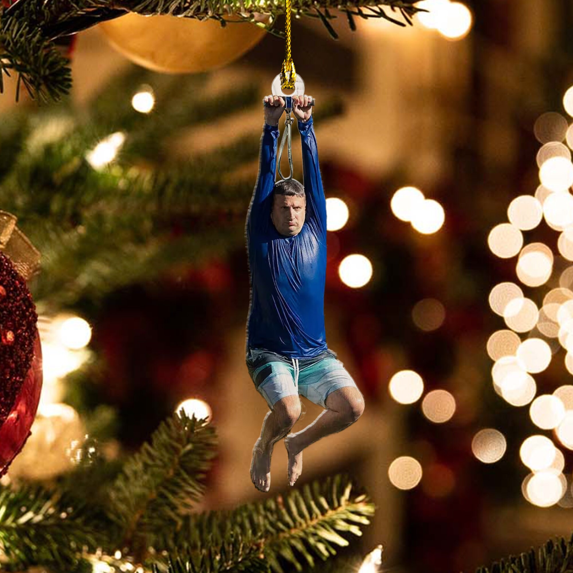 I Think You Should Leave Zip Line Acrylic Christmas Ornament Etsy