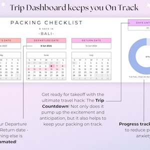 Editable packing checklist template, travel packing list, holiday packing list, trip checklist, travel essentials list, travel checklist image 4