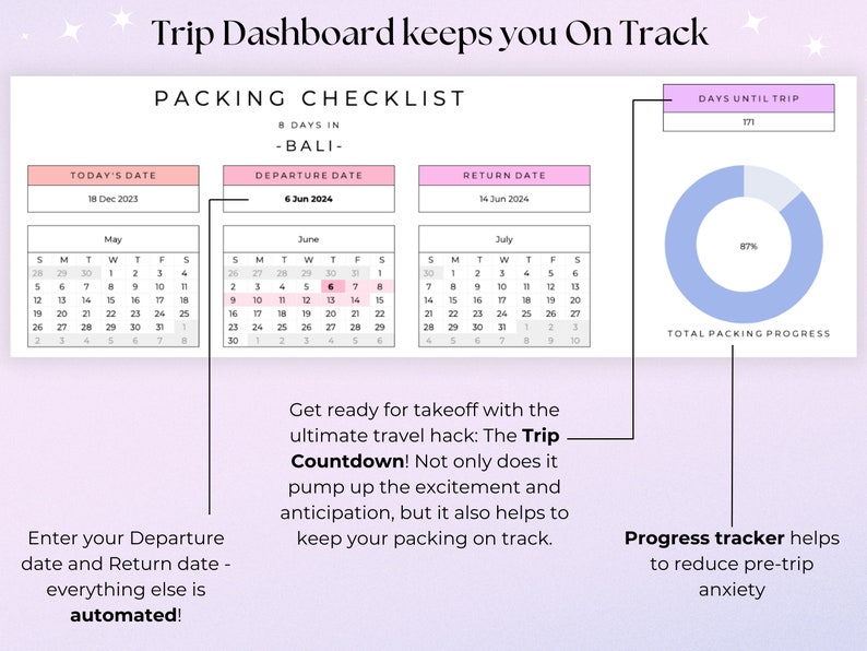 Editable packing checklist template, travel packing list, holiday packing list, trip checklist, travel essentials list, travel checklist image 4