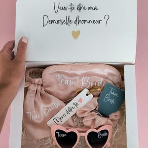 Cadeau coffret personnalisé témoin mariage ou demoiselle d'honneur- Demande témoin ou demoiselle d'honneur