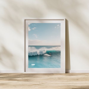 Cowgirl Surf Print, Surfer Druck, Surf Wandkunst, Blau Coastal Surf Up Poster, Fotografie Poster, Ocean Print, Surf Geschenk, Wohnheim Geschenk