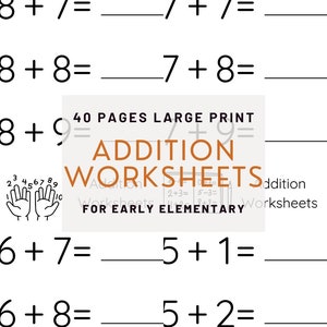 Addition Worksheets Large Print Printable Addition Worksheets Single Addition Worksheets Large Print Printable Addition Worksheets Single