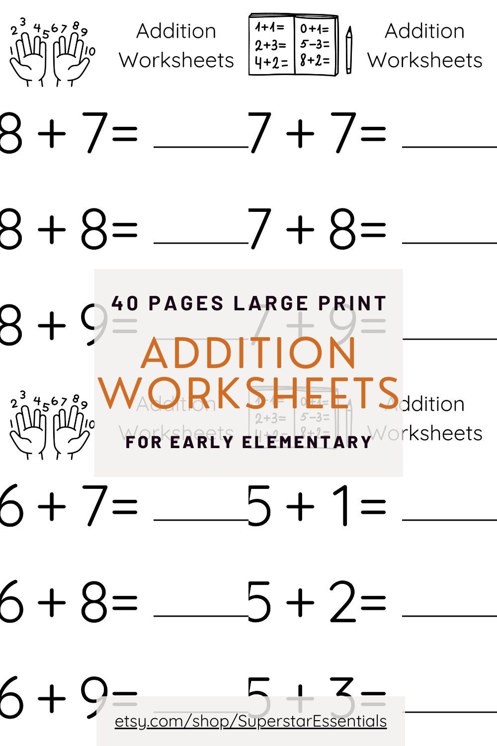 Addition Worksheets Large Print Printable Addition Worksheets Single Addition Worksheets Large Print Printable Addition Worksheets Single