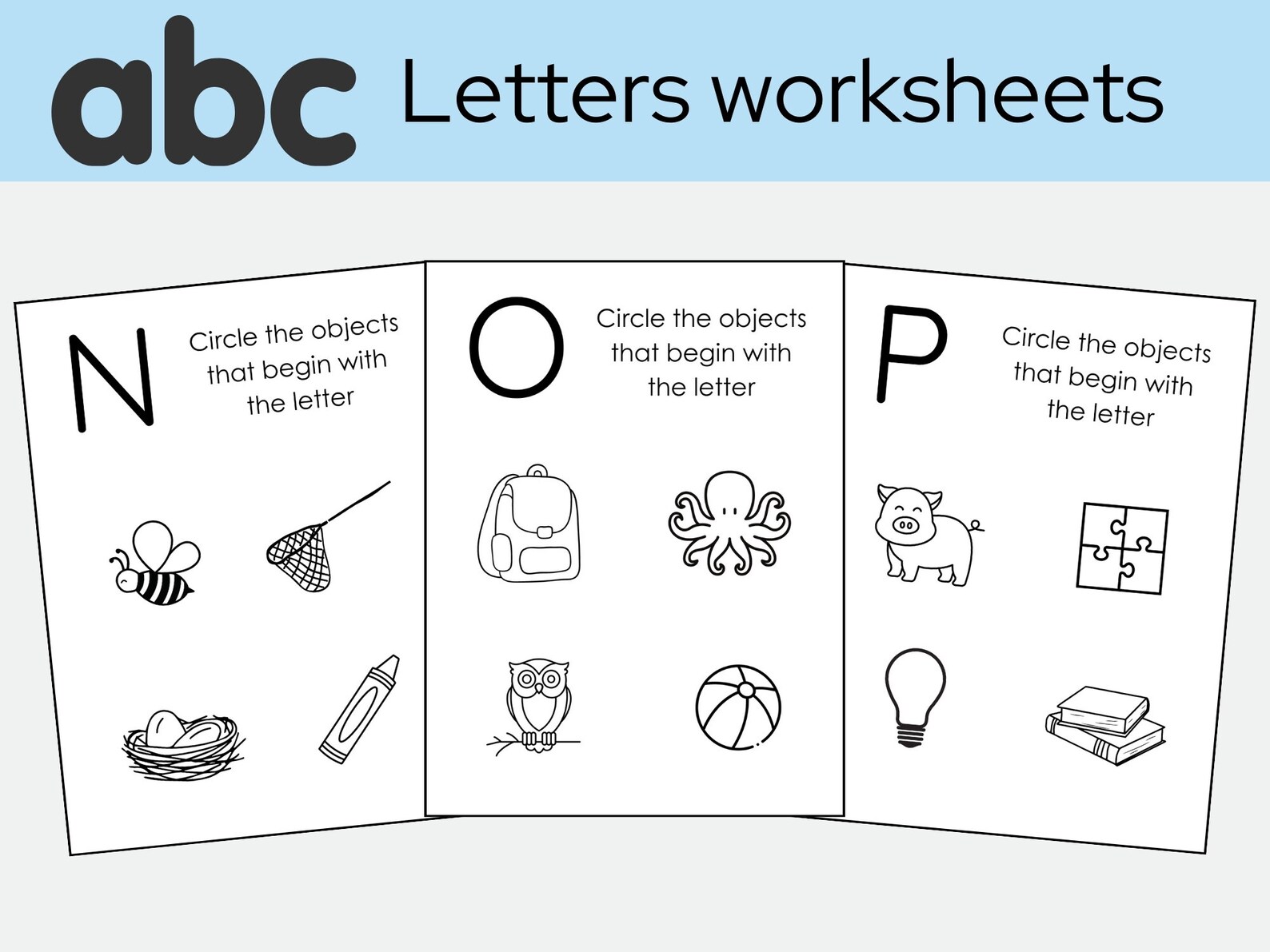 Learning Letters Worksheets Preschoolers Alphabet Worksheets for ...