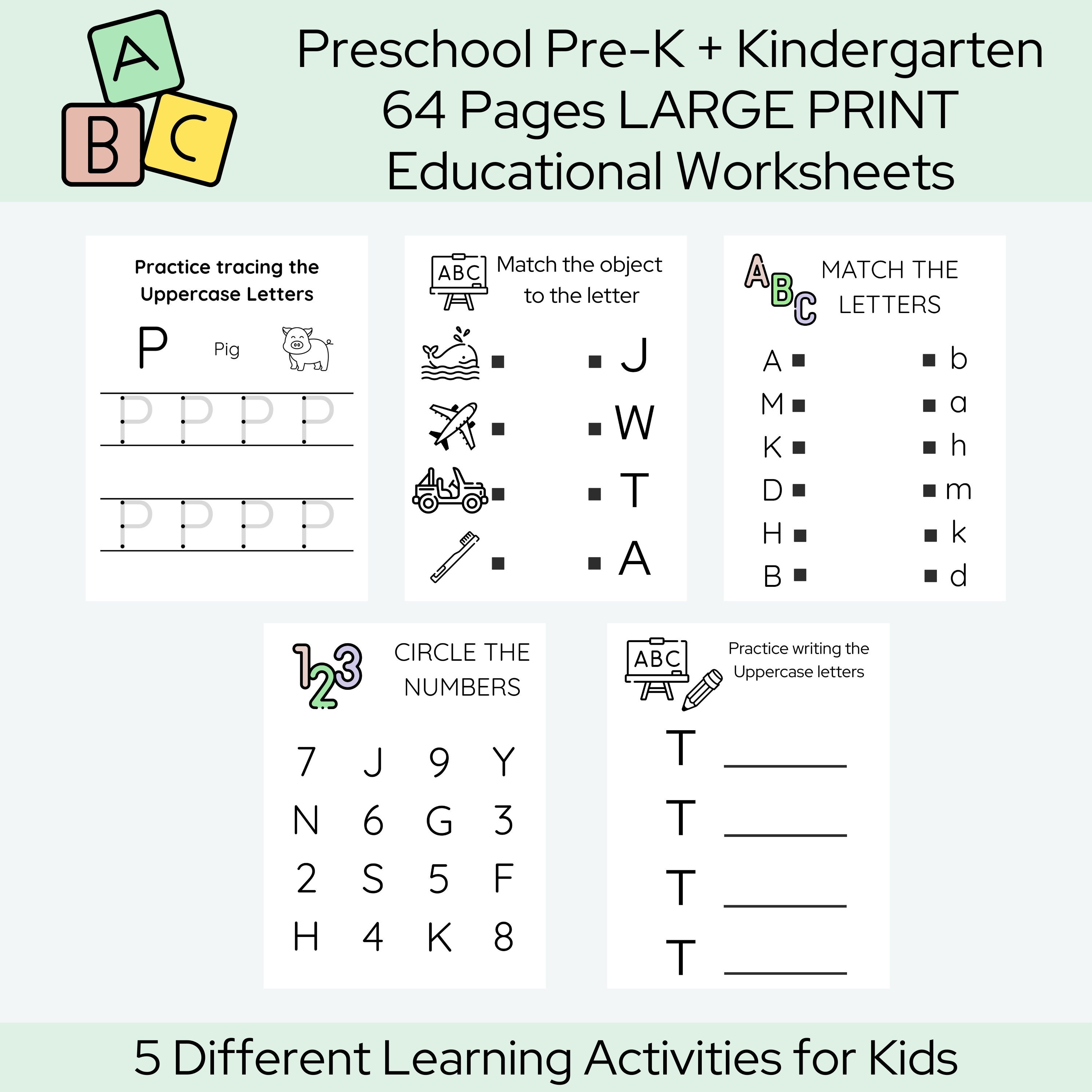 Printable Educational Worksheets for Preschoolers Handwriting Practice Activities Preschool ...