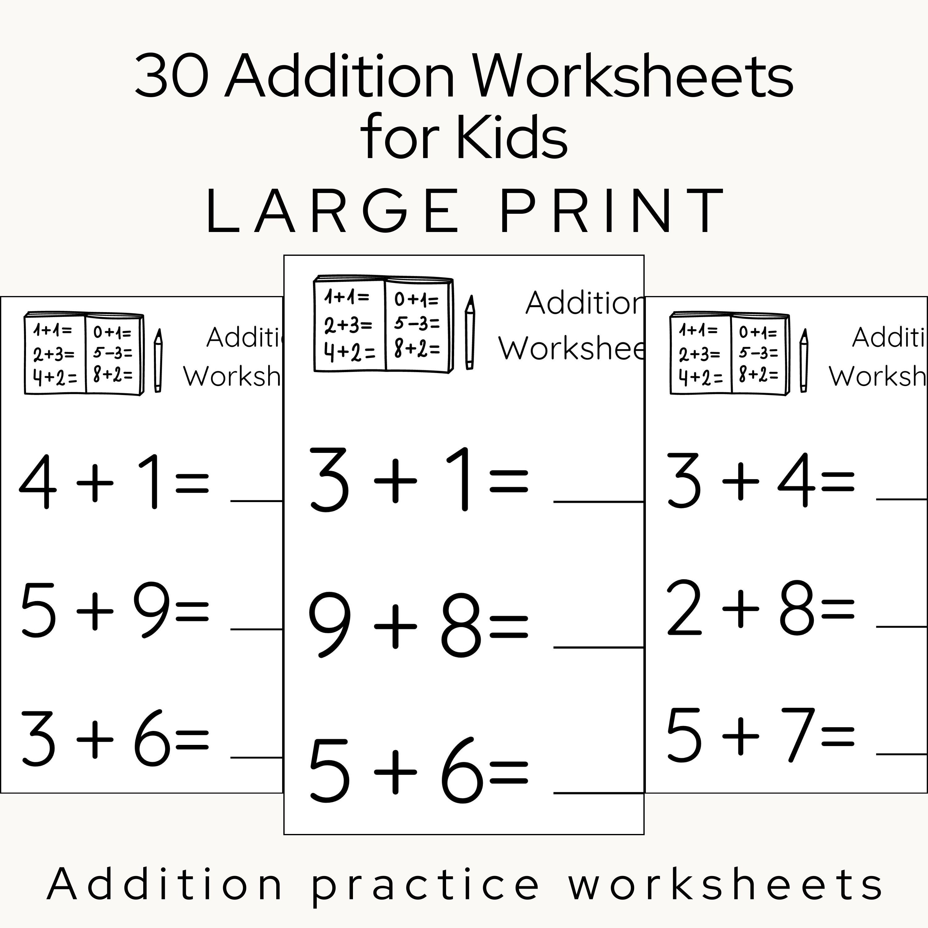 Addition Worksheets Printable Addition Worksheets Single Digit Addition ...