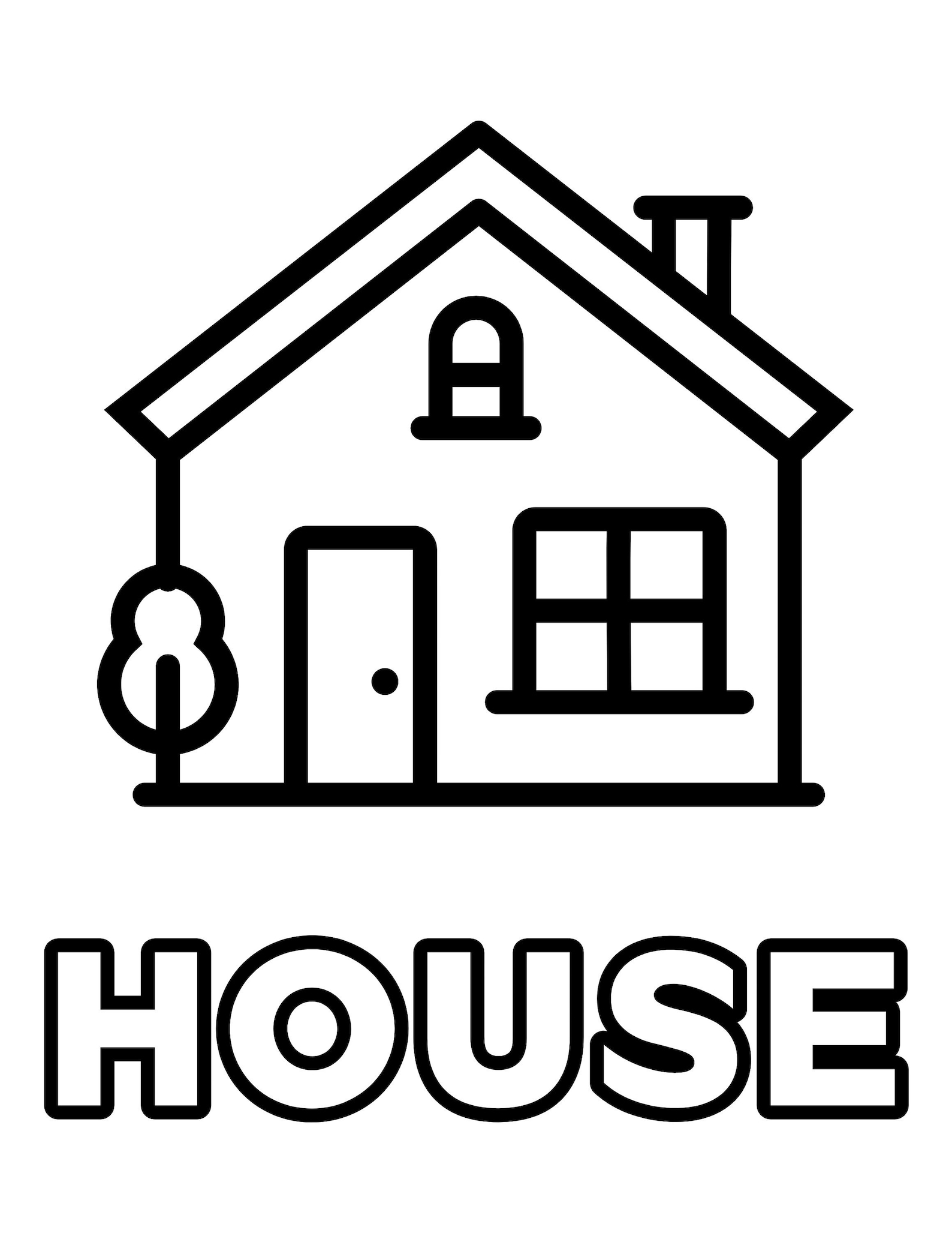 5 Coloring Pages, House Printables, Printable Coloring Pages, House Coloring Pages, Digital - Etsy