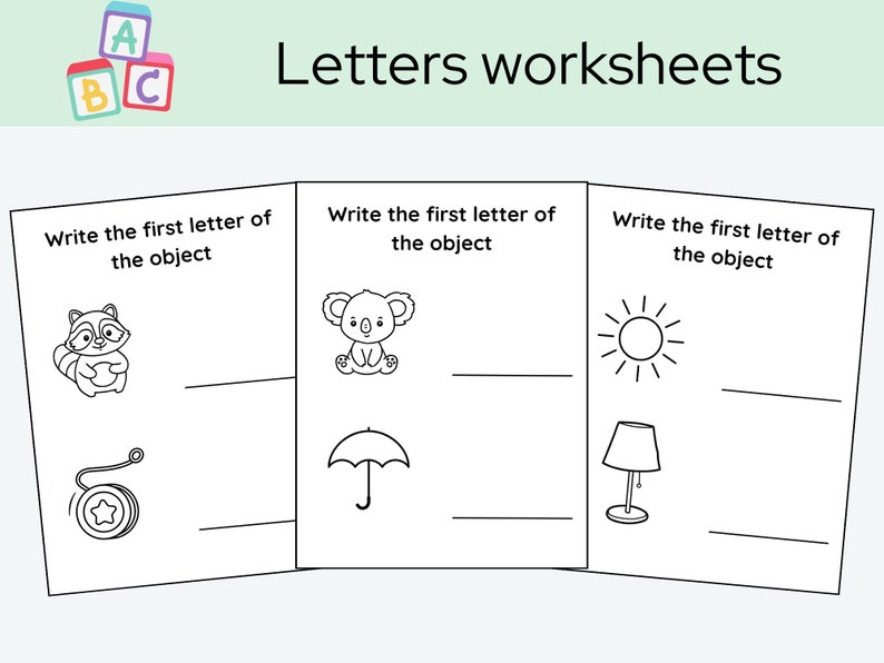 Learning Letters Worksheets Preschoolers Alphabet Worksheets for ...