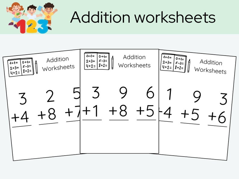 Addition Worksheets Large Print Printable Addition Worksheets Single Addition Worksheets Large Print Printable Addition Worksheets Single