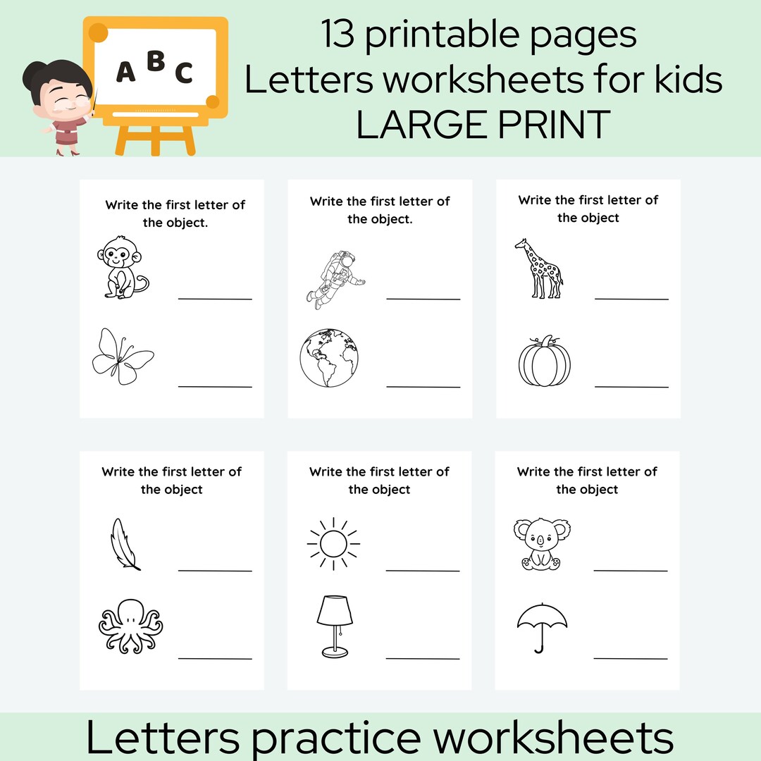 Learning Letters Worksheets Preschoolers Alphabet Worksheets for ...