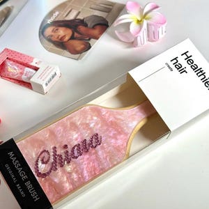 Personalised Hairbrush | Custom Pink Paddle Brush | Bridesmaid gift | Birthday Gift for Girl | Gift for daughter | Gift for girlfriend
