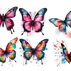 Butterfly Clipart Bundle Watercolor, 30 High Quality transparent butterfly png for Commercial Use, Butterfly png, Instant Digital Download,