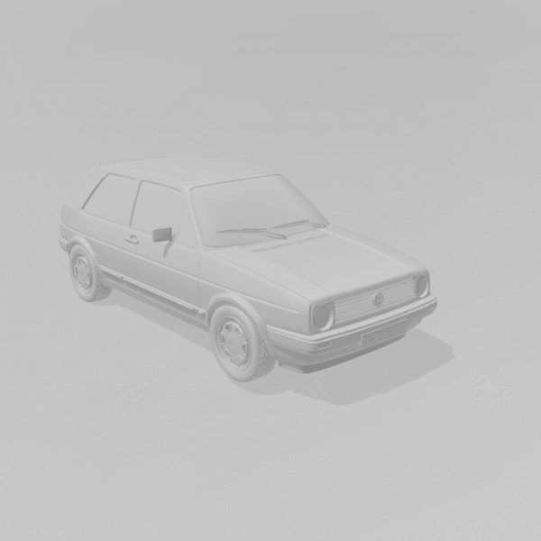 Volkswagen Golf Mk2 3door 3D stl file iconic cars stl Super Car 3d stl file 3D Ready model stl file for 3D printer İconic cars stl