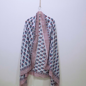 Indian Cotton Sarong, Wrap Skirt, Scarf, Beachwear, Holidays Wear, Gift, Present, Block Print